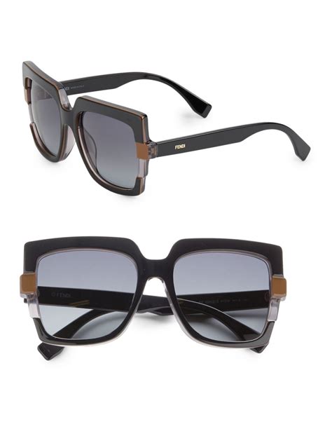 fendi 54mm square sunglasses|fendi oversized sunglasses.